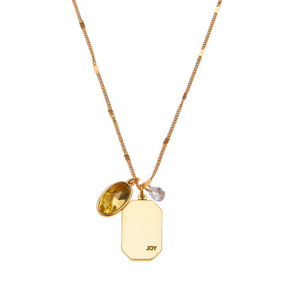 November Birthstone Necklace - Gold