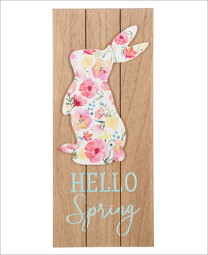 Spring Decor - Wall Sign w Bunny
