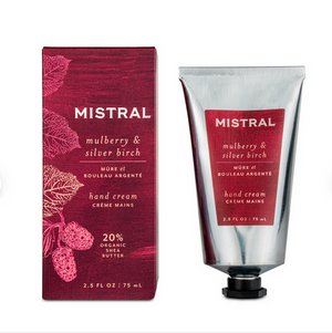 Mistral Hand Cream Mulberry and Silver Birch | 2.5 oz / 75mL