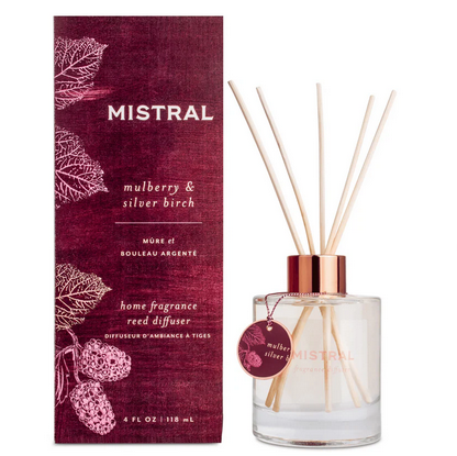 Mistral Reed Diffuser Mulberry and Silver Birch | 4 fl oz / 118 mL