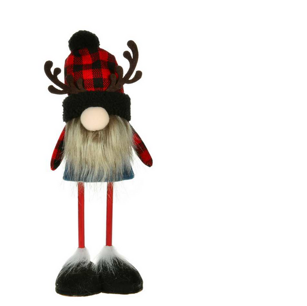 Standing Wobbly Plaid Gnome | 11.5"