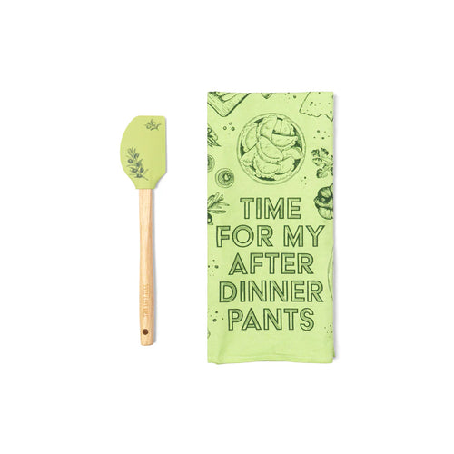 The Reluctant Chef Tea Towel & Spatula Set | 6 Styles