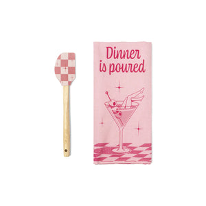 The Reluctant Chef Tea Towel & Spatula Set | 6 Styles