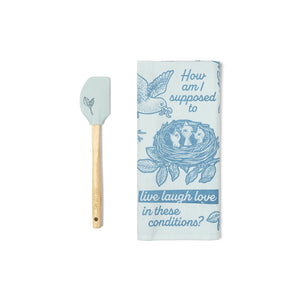 The Reluctant Chef Tea Towel & Spatula Set | 6 Styles