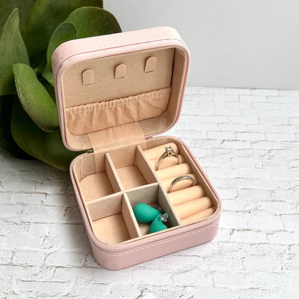 Vegan Leather Travel Jewelry Box