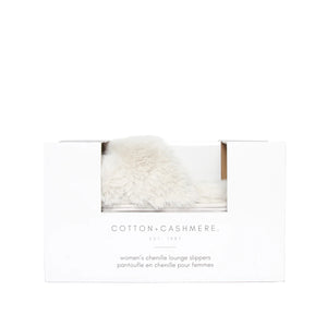Cotton + Cashmere Criss Cross Plush Slippers