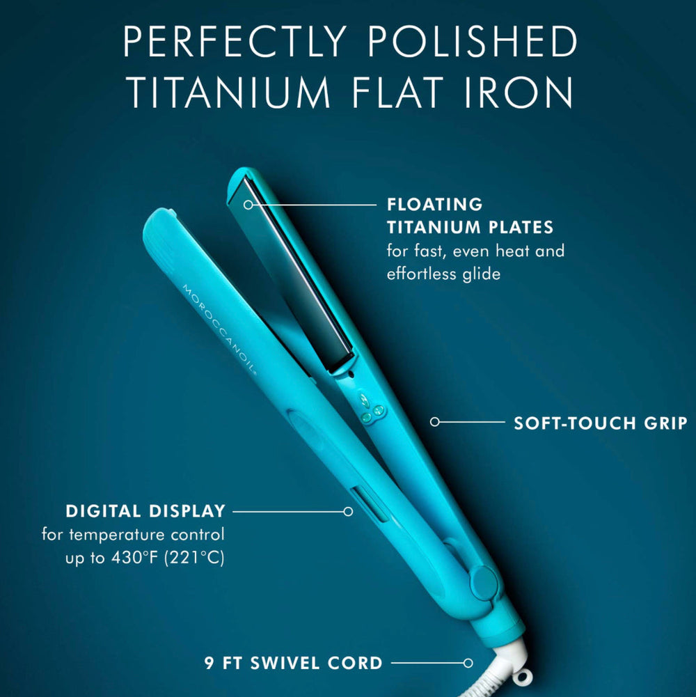MoroccanOil Perfectly Polished Titanium Flat Iron 1"